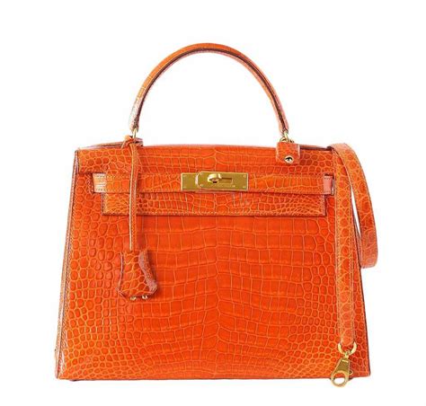 hermes kelly orange crocodile|Hermes kelly 25 crocodile price.